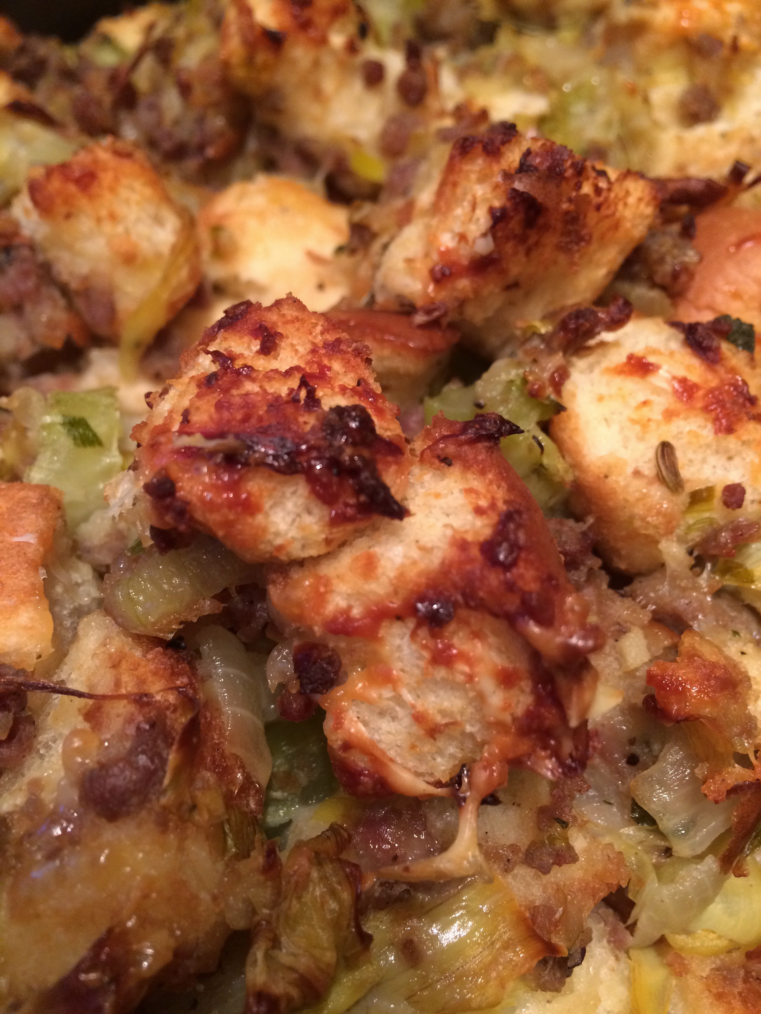 Easy Grilled Skillet Stuffing Recipe