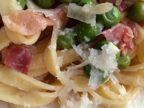 Spring Pasta with Green Peas and Prosciutto - 1840 Farm